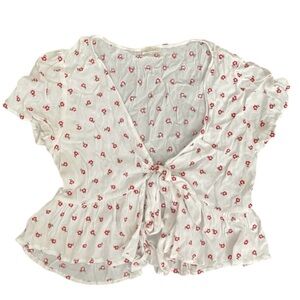 brandy melville tie front blouse